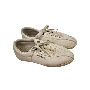 Women's Easy Spirit White Leather Sneakers Walking Shoes Size 10D
